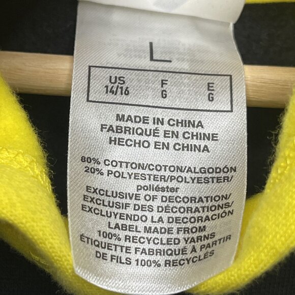 Adidas Big Boys Freestyle Hood Pullover Black Multi Hoodie L 14/16 - Picture 4 of 6